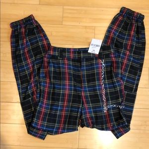 Plaid jogger pants